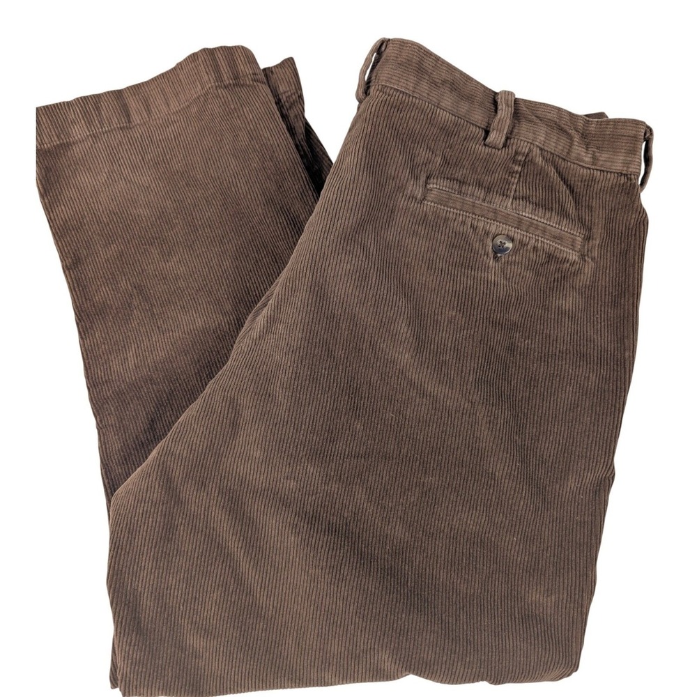 LL Bean Brown Corduroy Pants Mens 40x29 Old World Academia Earthy Gorpcore